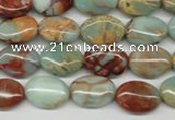 CNS90 15.5 inches 10*14mm oval natural serpentine jasper beads