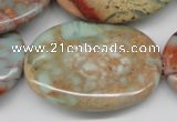 CNS97 15.5 inches 30*40mm oval natural serpentine jasper beads