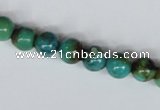 CNT04 16 inches natural turquoise 8mm round beads wholesale