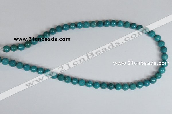 CNT07 16 inches 8mm round natural turquoise beads wholesale