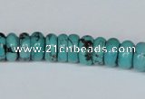 CNT10 16 inches 4*10mm rondelle natural turquoise beads wholesale