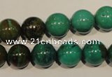 CNT107 15.5 inches 12mm round natural turquoise beads wholesale