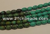 CNT116 15.5 inches 4*6mm rice natural turquoise beads wholesale