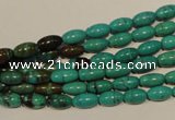 CNT117 15.5 inches 4*8mm rice natural turquoise beads wholesale