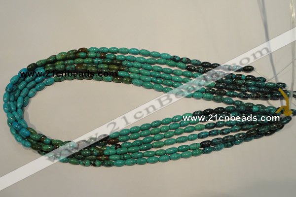 CNT117 15.5 inches 4*8mm rice natural turquoise beads wholesale