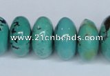 CNT12 16 inches multi-size rondelle natural turquoise beads wholesale