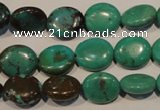 CNT120 15.5 inches 10*12mm oval natural turquoise beads wholesale