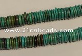 CNT138 15.5 inches 1.5*7.5mm disk natural turquoise beads