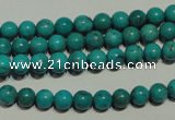 CNT146 15.5 inches 6mm round natural turquoise beads wholesale