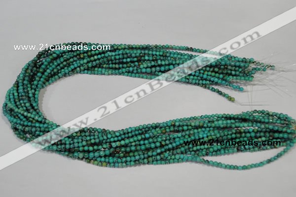 CNT203 15.5 inches 3mm round natural turquoise beads wholesale