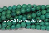 CNT205 15.5 inches 6mm round natural turquoise beads wholesale