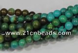 CNT207 15.5 inches 6mm round natural turquoise beads wholesale