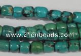 CNT212 15.5 inches 7*4mm – 7*6mm drum natural turquoise beads wholesale