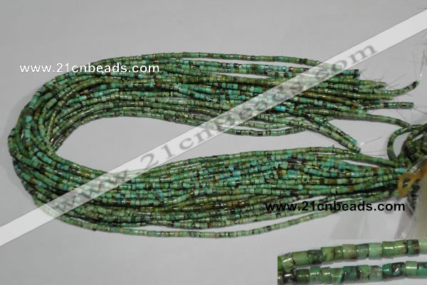 CNT215 15.5 inches 2.5*3mm heishi natural turquoise beads wholesale