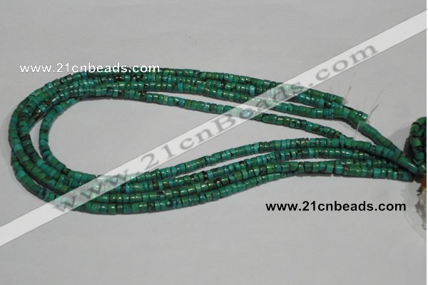 CNT219 15.5 inches 3*4mm – 4*5mm heishi natural turquoise beads