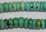 CNT223 15.5 inches 5*11mm rondelle natural turquoise beads wholesale