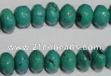 CNT225 15.5 inches 8*12mm rondelle natural turquoise beads wholesale