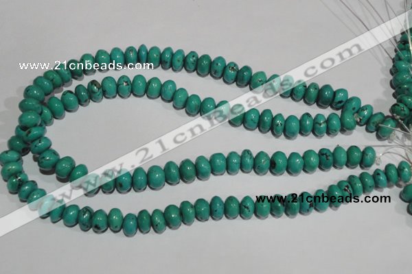 CNT225 15.5 inches 8*12mm rondelle natural turquoise beads wholesale