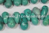 CNT230 Top-drilled 6*12mm - 8*18mm teardrop natural turquoise beads