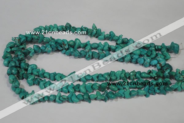 CNT231 15.5 inches 7*12mm animal natural turquoise beads wholesale