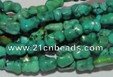 CNT234 15.5 inches 6*9mm bone natural turquoise beads wholesale