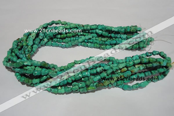 CNT234 15.5 inches 6*9mm bone natural turquoise beads wholesale