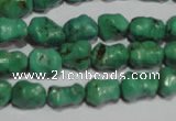 CNT235 15.5 inches 8*10mm bone natural turquoise beads wholesale