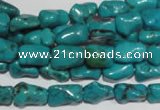 CNT237 15.5 inches 7*10mm bone natural turquoise beads wholesale