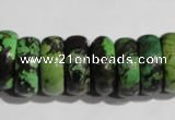 CNT250 15.5 inches 8*24mm rondelle natural turquoise beads wholesale