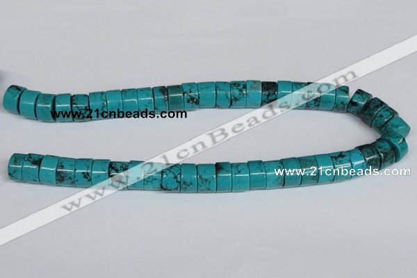 CNT26 16 inches 9*14mm wheel natural turquoise beads wholesale