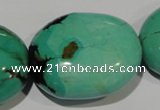 CNT270 15.5 inches 26*32mm - 30*40mm nuggets natural turquoise beads