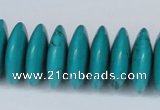 CNT28 16 inches 7*24mm rondelle natural turquoise beads wholesale