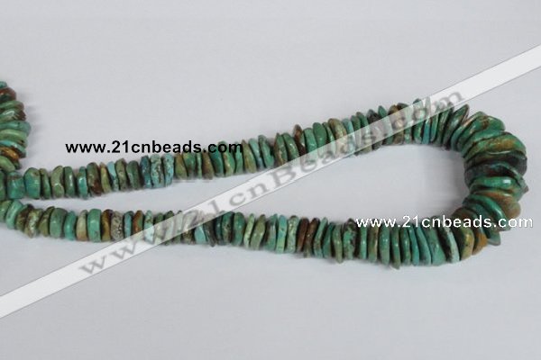 CNT30 16 inches multi-size natural turquoise chip beads wholesale