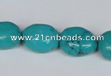 CNT34 16 inches 15*18mm nugget natural turquoise beads wholesale