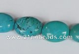 CNT35 16 inches 15*20mm oval natural turquoise beads wholesale