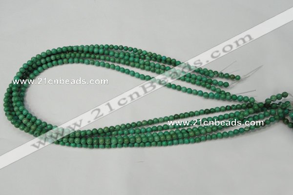 CNT350 15.5 inches 4mm round turquoise beads wholesale