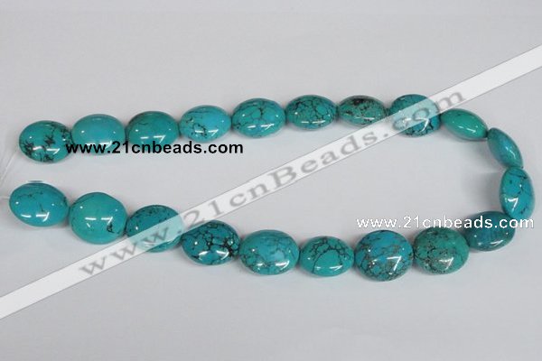 CNT36 16 inches 20*22mm oval natural turquoise beads wholesale