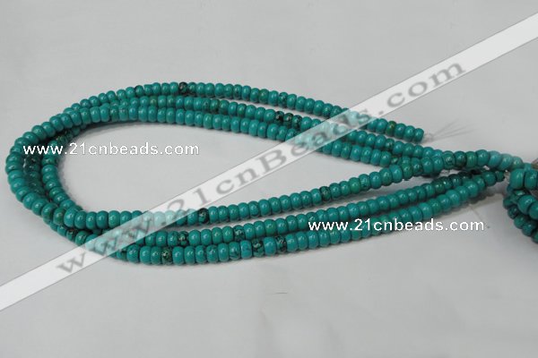 CNT360 15.5 inches 4*6mm rondelle turquoise beads wholesale