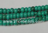 CNT362 15.5 inches 4*6mm rondelle turquoise beads wholesale