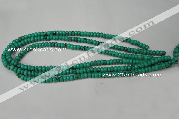 CNT362 15.5 inches 4*6mm rondelle turquoise beads wholesale