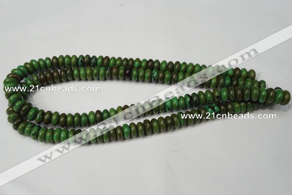 CNT366 15.5 inches 5*10mm rondelle turquoise beads wholesale