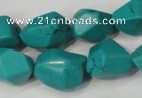 CNT374 15.5 inches 14*18mm faceted nuggets turquoise beads wholesale