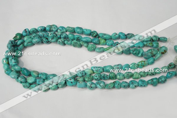 CNT380 15.5 inches 8*12mm nuggets natural turquoise beads