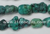 CNT381 15.5 inches 10*14mm - 12*16mm nuggets natural turquoise beads