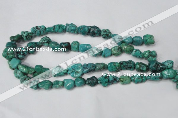 CNT381 15.5 inches 10*14mm - 12*16mm nuggets natural turquoise beads