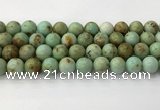CNT419 15.5 inches 12mm round mongolian turquoise beads wholesale