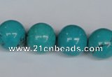 CNT45 16 inches 16mm round turquoise beads wholesale