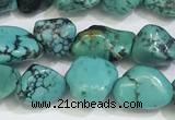 CNT519 15.5 inches 7*9mm - 8*10mm nuggets turquoise gemstone beads