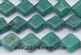 CNT550 15.5 inches 6mm diamond turquoise gemstone beads