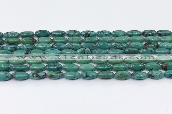 CNT563 15.5 inches 6*12mm oval turquoise gemstone beads